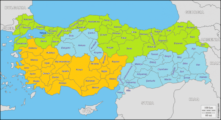 Attuali circoscrizioni